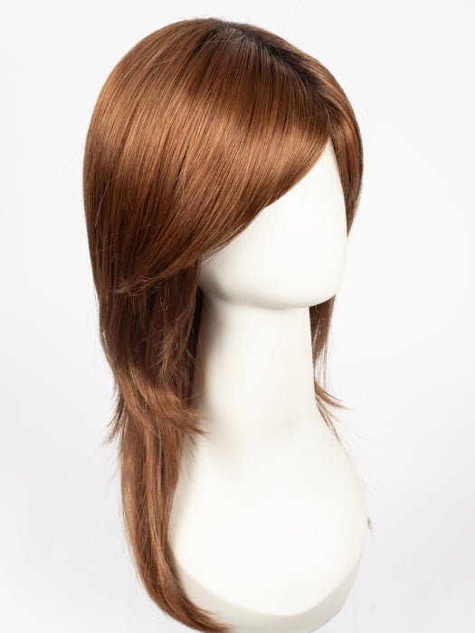 SHADED-AMBER | Coppery Blonde and Red Blend with Dark Amber Brown Roots