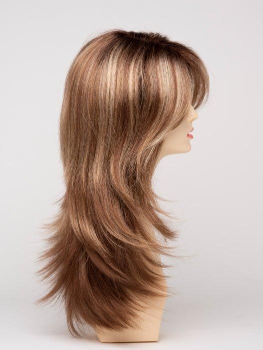 GOLDEN NUTMEG | Medium Brown roots with overall Warm Cinnamon base and Golden Blonde hightlights