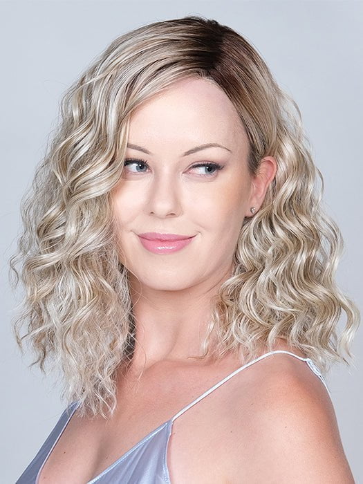 AMBER ROCK by BelleTress in BUTTERBEER BLONDE | Cool Light Blonde, Light Ash Blonde, and Golden Blonde with Medium Brown Roots