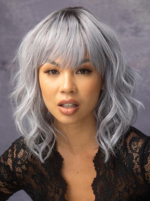 BREEZY WAVEZ by Rene of Paris in LUNAR-HAZE | Periwinkle Base with Off-Black Roots