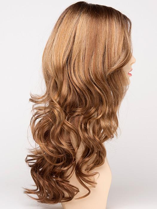 GOLDEN NUTMEG | Medium Brown roots with overall Warm Cinnamon base and Golden Blonde hightlights