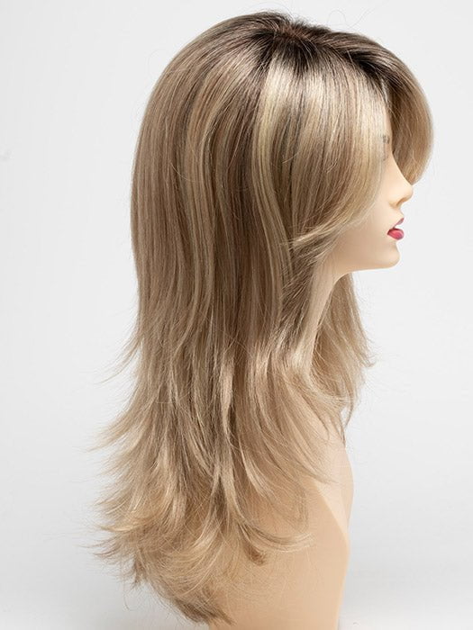 CHAMPAGNE SHADOW | Soft Dark Blonde with Platinum Highlights and Chestnut Roots