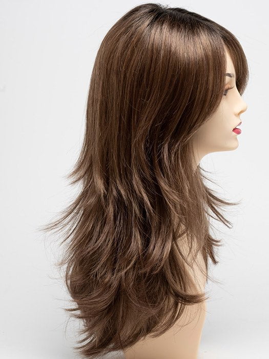 CINNAMON TOFFEE | Neutral to Warm Light Brown with Dark Brown Roots