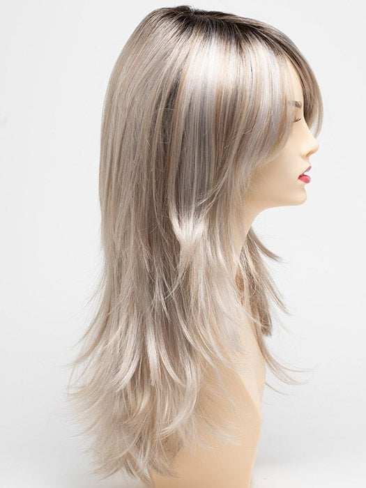 SILKY BEIGE | Light Platinum Blonde with Dark Brown Roots 