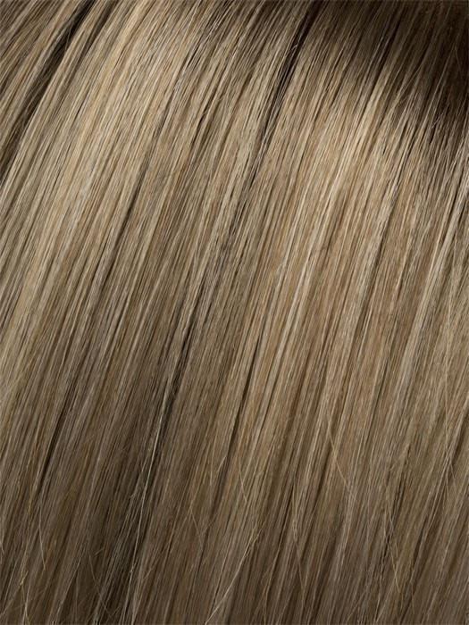 CHAMPAGNE ROOTED | Light Beige Blonde, Medium Honey Blonde, and Platinum Blonde blend with Dark Roots