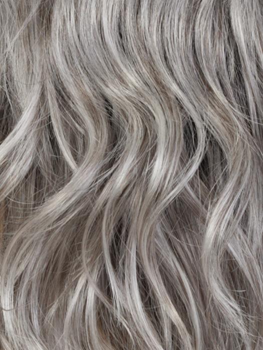 CHROMERT1B | Gray and White with 25% Medium Brown Blend and Off-Black Roots