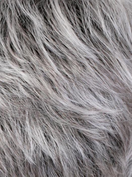 CHROMERT1B | Gray and White with 25% Medium Brown Blend and Off-Black Roots