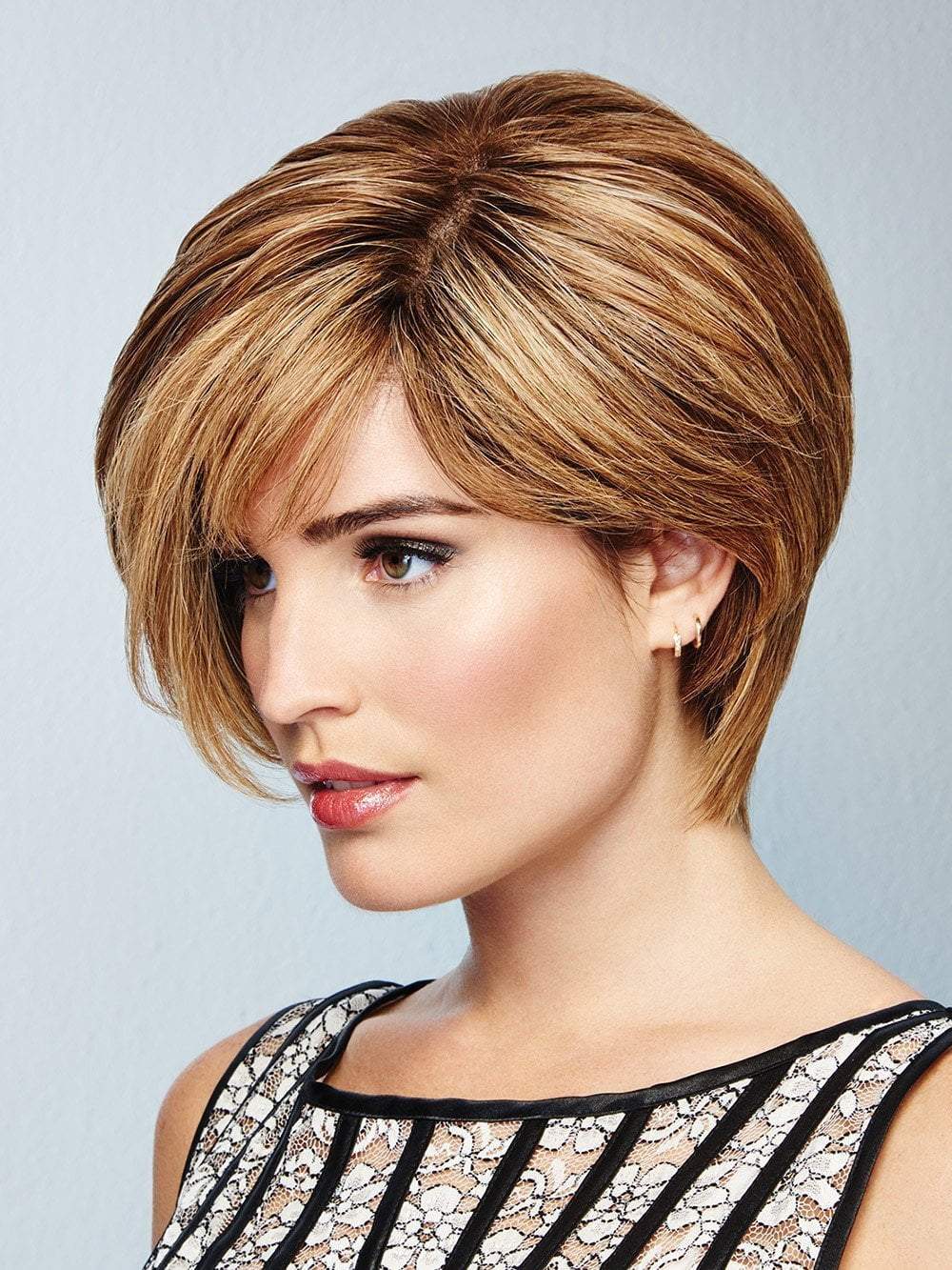 SS12/22 SHADED CAPPUCCINO | Light Golden Brown Evenly Blended with Cool Platinum Blonde Highlights and Dark Roots