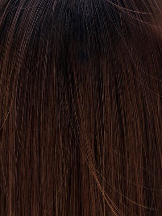 CHOCOLATE WITH CARAMEL | Medium Brown, Light Caramel Brown Highlights and Dark Brown Roots