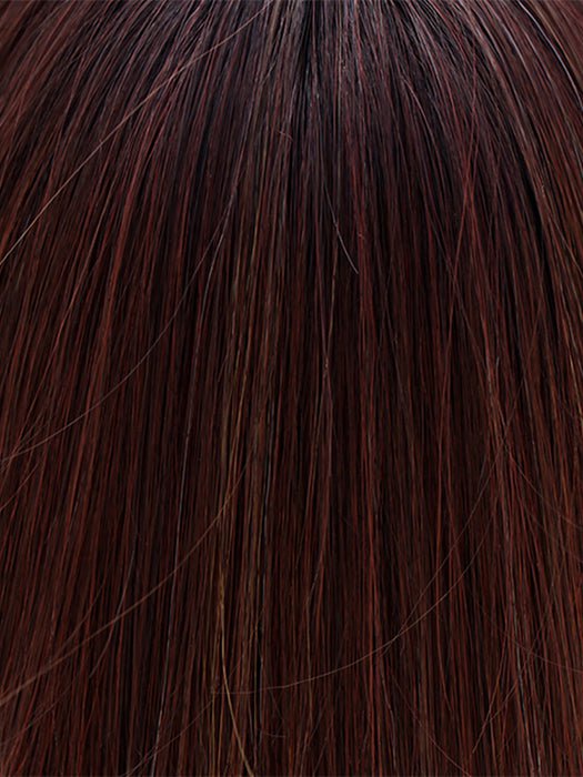 COLA WITH CHERRY | Medium Dark Brown/Medium and Dark Auburn Highlights and Dark Brown Roots