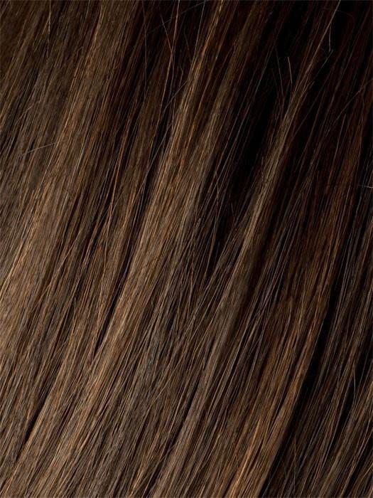 CHOCOLATE-ROOTED | Medium to Dark Brown base with Light Reddish Brown highlights and Dark Roots