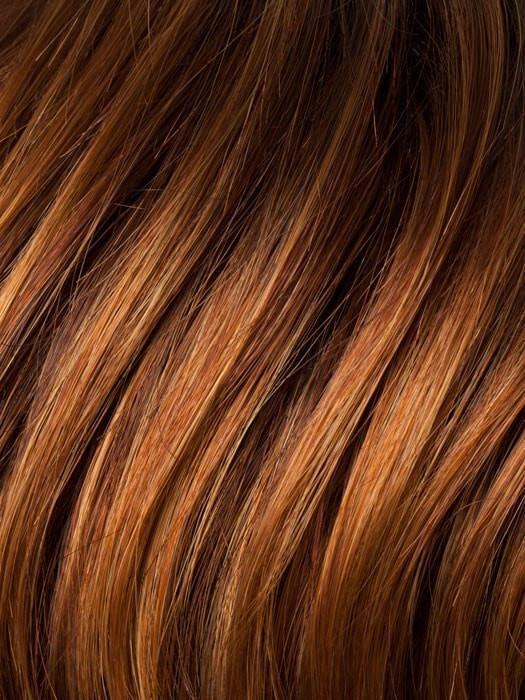 SAFRAN-RED-ROOTED | Dark Copper Red, Copper Red, and Light Copper Red blend with Dark Roots