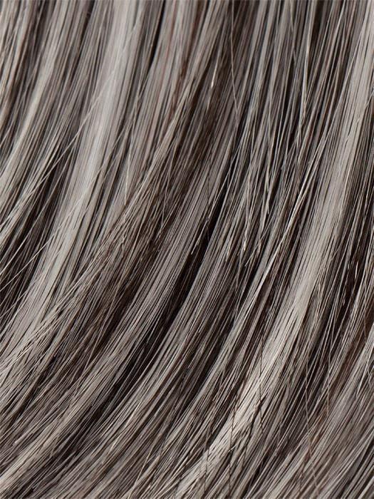 SALT-PEPPER-ROOTED | Light Natural Brown with 75% Gray, Medium Brown with 70% Gray and Pure White Blend with Dark Roots