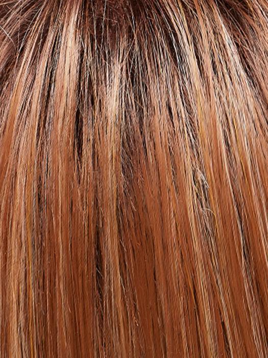 FS26/31S6 | SALTED CARAMEL | Medium Natural Red Brown with Red Gold Blonde Bold Highlights, Shaded with Brown