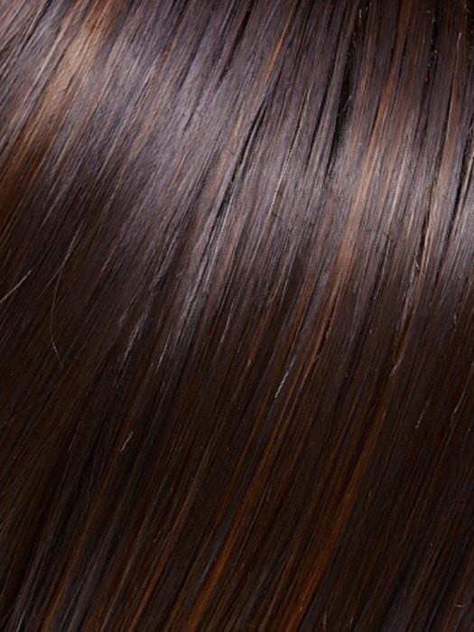 FS4/33/30A MIDNIGHT COCOA |  Dark Brown, Medium Red, Medium Natural Red Blonde/Brown Blend with Medium Natural Red Blonde/Brown Blend Bold Highlights