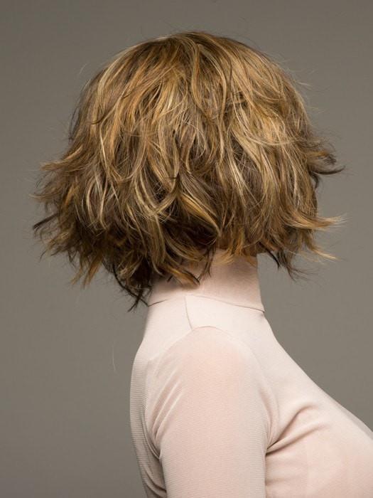 A wavy bob made with heat-friendly fiber