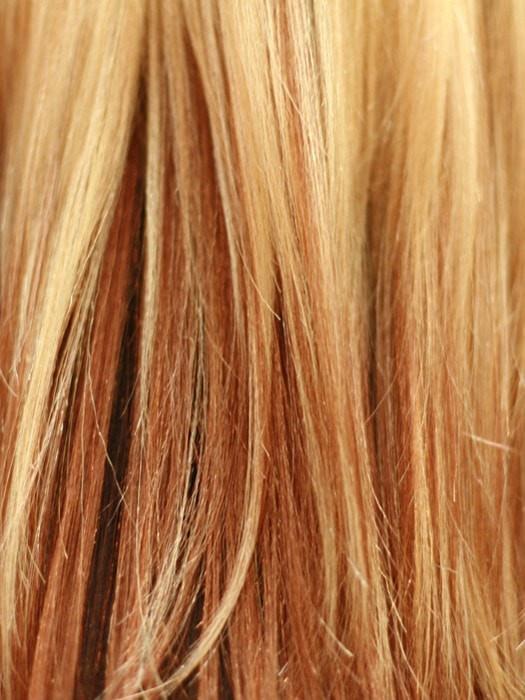 GM234 | Gradual Mix OMBRE Color. Golden Platinum Blonde Top, Golden Auburn Middle, Reddish brown Bottom