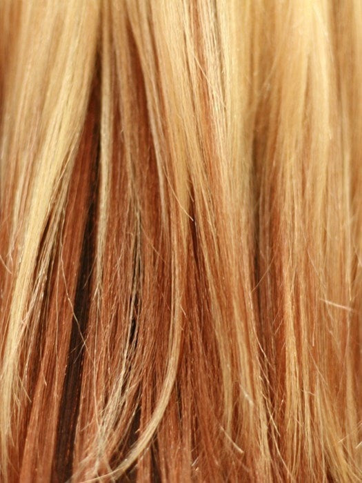 GM234 | Gradual Mix OMBRE Color. Golden Platinum Blonde Top, Golden Auburn Middle, Reddish brown Bottom