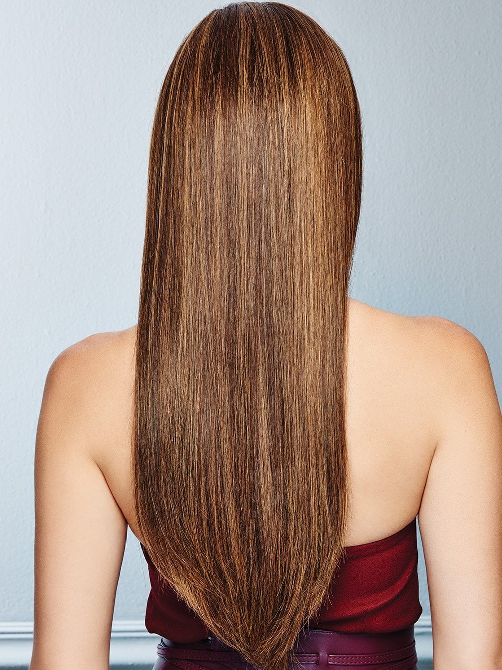 SS8/29 SHADED HAZELNUT | Rich Medium Brown Evenly Blended with Ginger Blonde Highlights with dark roots