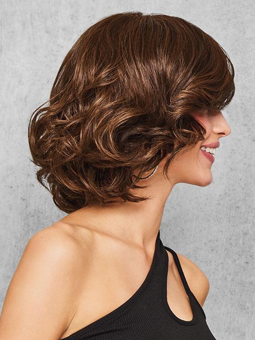A longer eyelash bang sweeps into a multi-layered look that allows for great movement and a perfectly "undone" feel