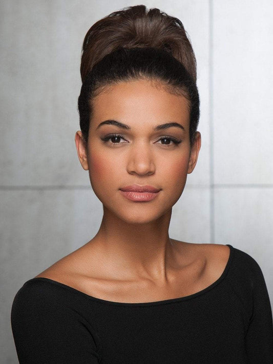 GLAMOUR CHIGNON by Hairdo in R10 CHESTNUT | Rich Medium Brown with subtle Golden Brown Highlights Throughout
