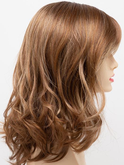 CREAMED-COFFEE | Medium Brown roots and base with Cinnamon and Golden Blonde highlights