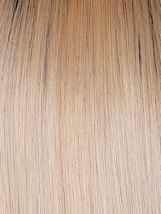 HONEY WITH CHAI LATTE | Light Golden Brown with Pale Golden Blonde & Medium Golden Blonde Highlights on Top, Medium Brown Roots