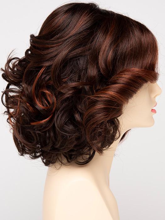 CHOCOLATE-CHERRY | Dark Brown roots with overall Medium Brown base with Deep Red highlights