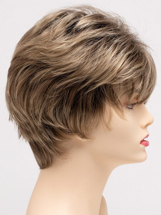 SAHARA-BLONDE | Softer Dark Blonde with Light Golden Blonde, and features Chestnut Roots