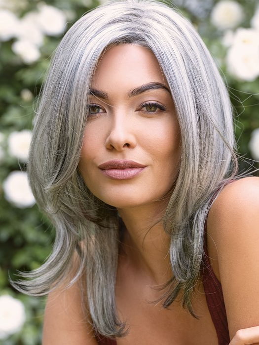 JODIE by Rene of Paris in SALT & PEPPER | 50/50 Blend of Pale Steel Grey and Deep Dark Charcoal Grey