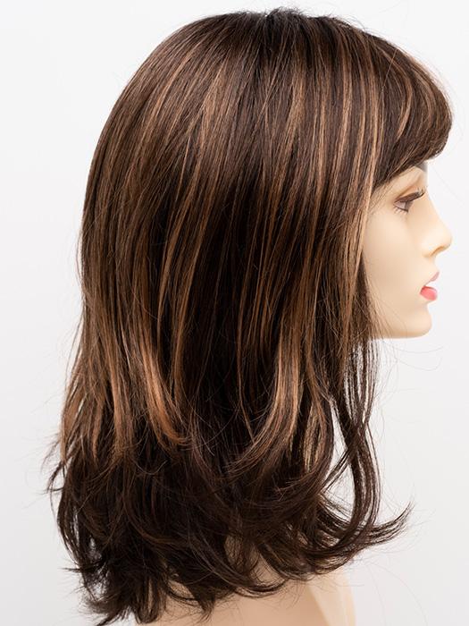 AMARETTO-CREAM | Dark Brown roots with overall Medium Brown base with Honey Blonde highlights