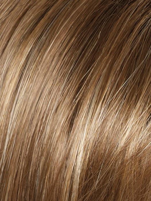 MAPLE SUGAR R | Rooted Medium Brown with Light Honey Brown Base and Strawberry Blonde Highlights