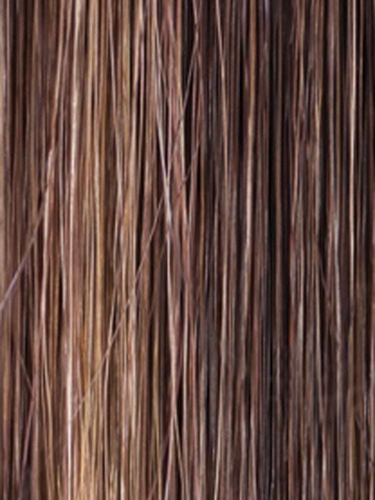 MARBLE-BROWN-LR | Medium Brown blended with Light Honey Brown and Long Dark Brown roots