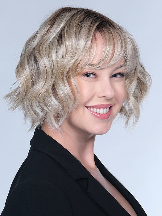 A modern deconstructed beach-wave bob