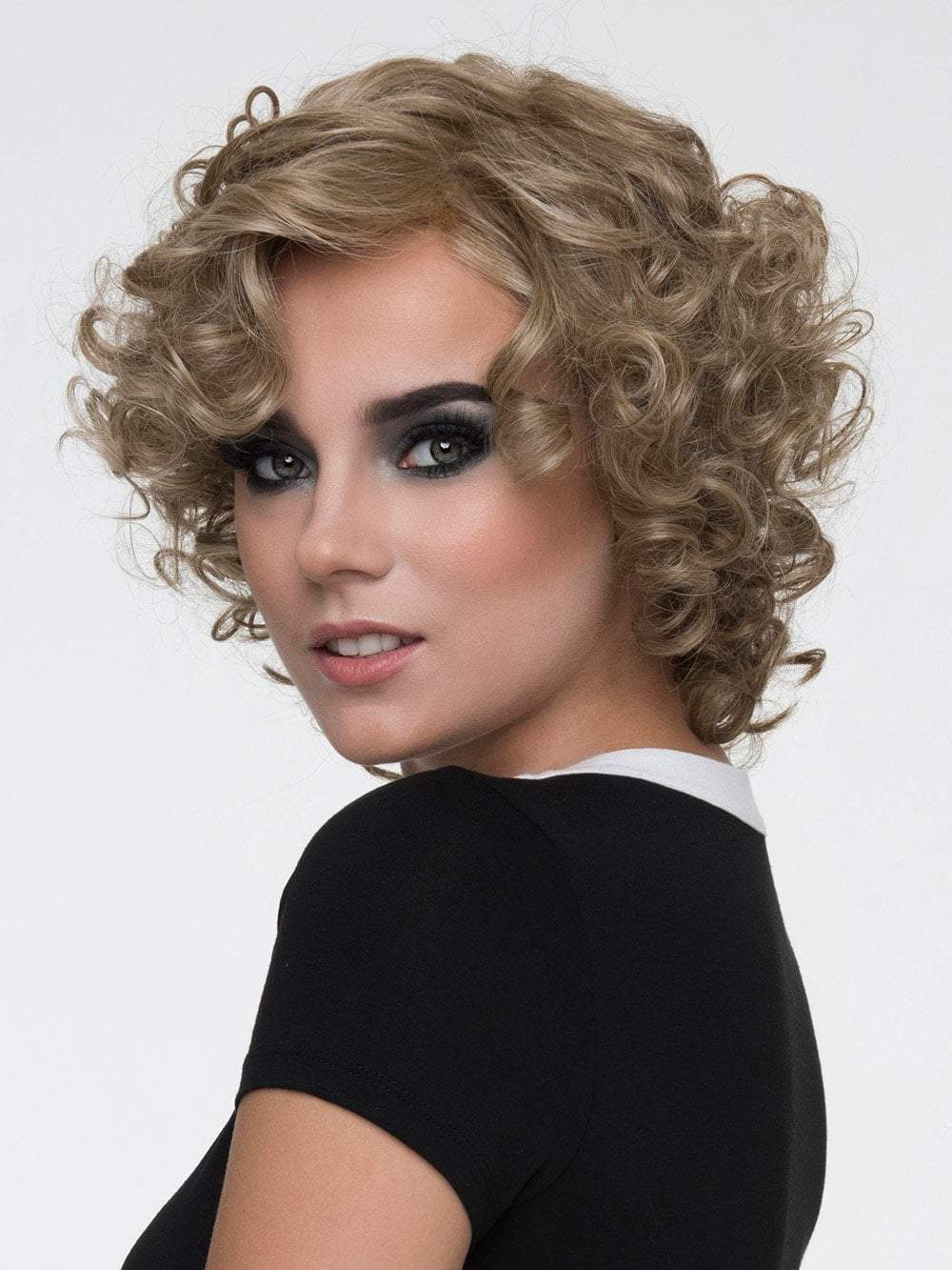 MACEY Wig by ENVY in GINGER CREAM | Dark Beige Blonde underneath highlighted on top with Light Beige Blonde