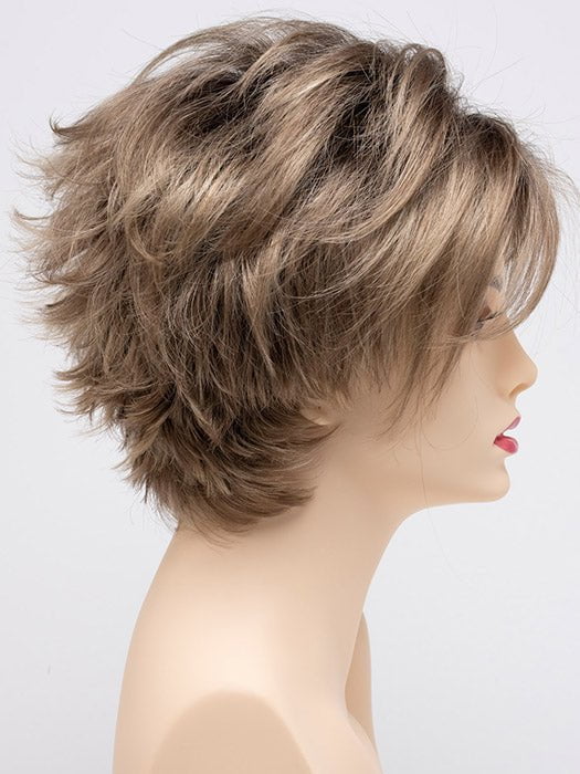 SAHARA-BLONDE | Softer Dark Blonde with Light Golden Blonde, and features Chestnut Roots