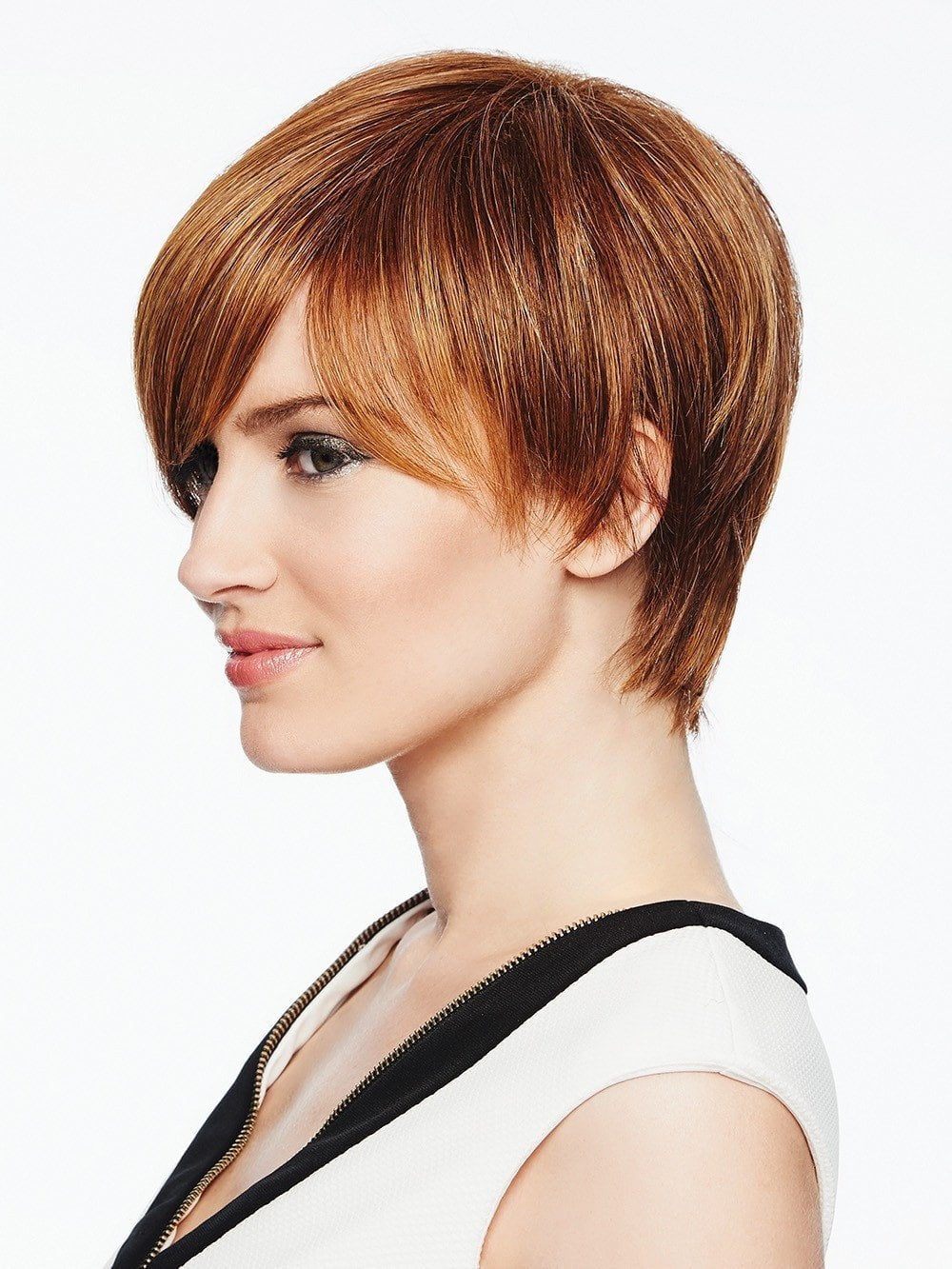 The Tru2Life heat-friendly synthetic hair wig can be flat-ironed, curled or blown out. 