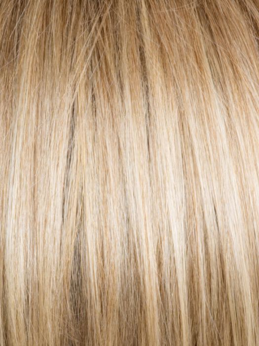 MELTED-CARAMEL | Warm and Rich Brown Root Melting into Golden Caramel Blond and Natural Medium Blond Tips