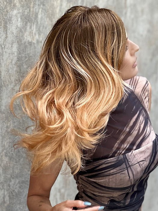 GOLDEN-GINGER | Golden Brown Roots that melt into a Soft Ginger Base with Fine Light Blonde Highlights