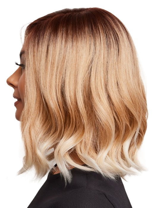 A stunning mid-length bob wig