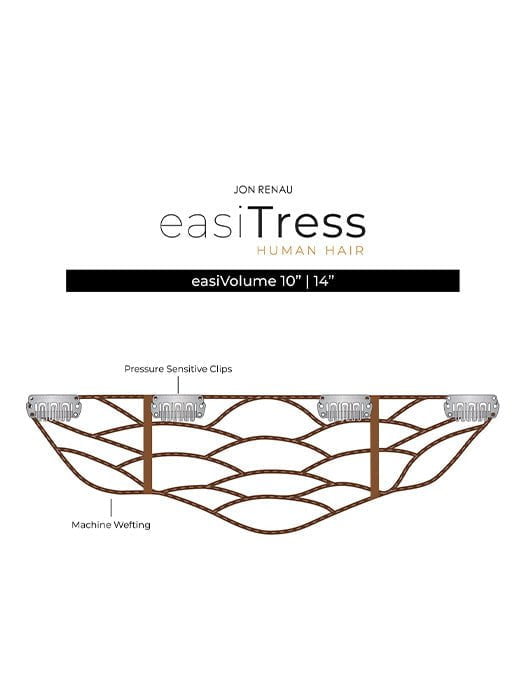 The easiVolume 10" features machine wefting for maximum coverage and 4 pressure sensitive clips.