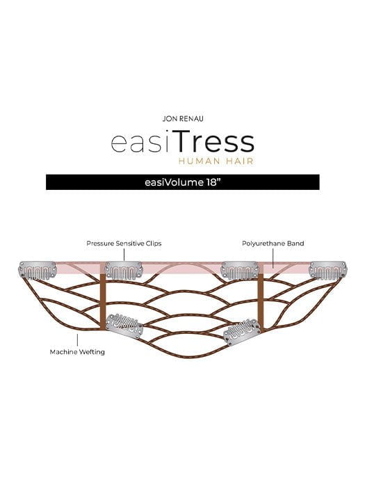 The easiVolume 10" features machine wefting for maximum coverage and 4 pressure sensitive clips.