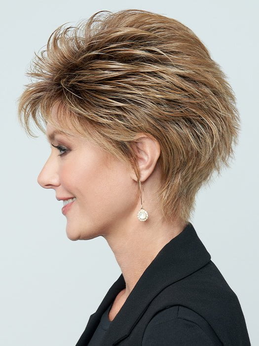 Apply a small amount of shaping creme for a piecy effect or brush through for an overall soft look