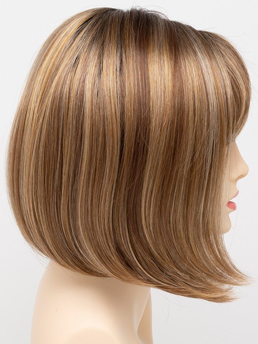 GOLDEN NUTMEG | Medium Brown roots with overall Warm Cinnamon base and Golden Blonde hightlights