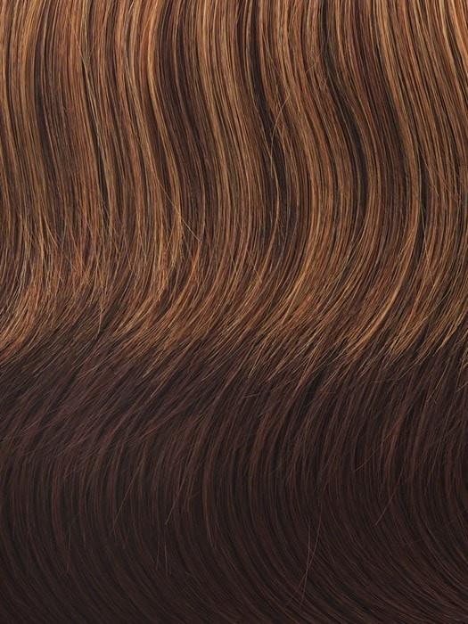 R3329S GLAZED AUBURN | Rich Dark Reddish Brown with Pale Peach Blonde highlights