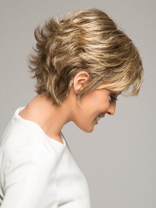 The Vibralite synthetic hair fiber looks and feels like human hair, and is available in a variety of salon inspired colors