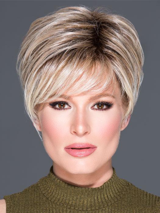 ADVANCED FRENCH by RAQUEL WELCH in RL19/23SS SHADED BISCUIT | Light Ash Blonde Evenly Blended with Cool Platinum Blonde with Dark Roots