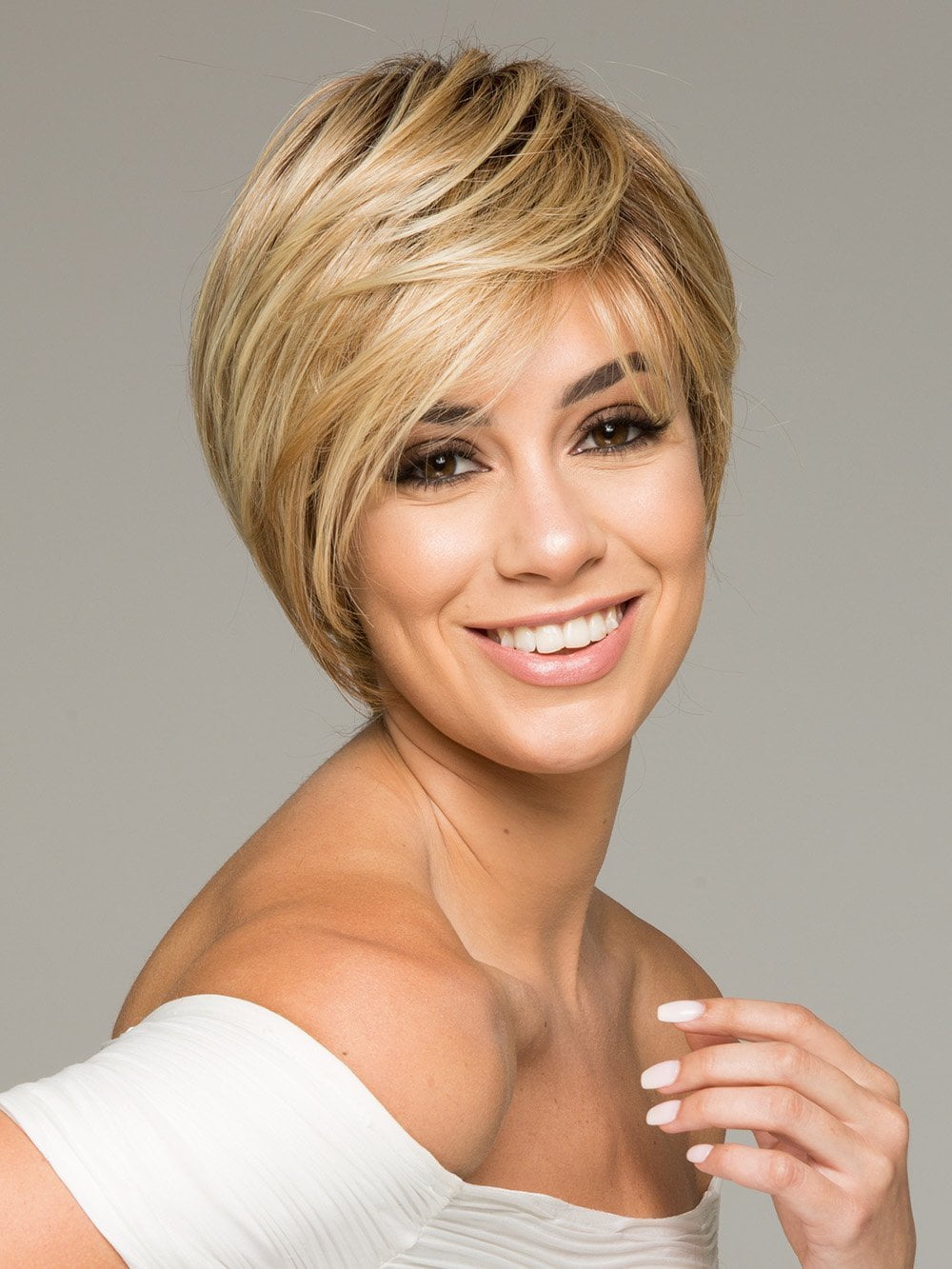 SS14/88 SHADED GOLDEN WHEAT | Dark Blonde Evenly Blended with Pale Blonde Highlights and Dark Roots