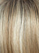 SUGAR-CANE-R | Platinum Blonde and Strawberry Blonde Evenly Blended Base with Light Auburn Highlights and Dark Roots
