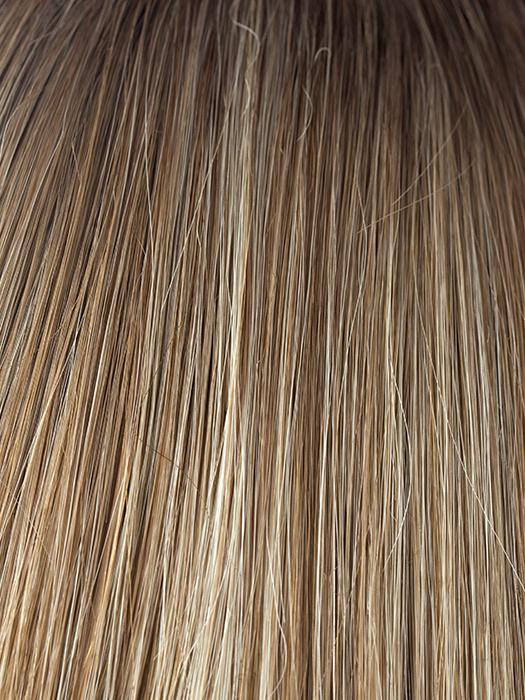 SPRING HONEY-R | Honey Blonde Evenly Blended with Gold Platinum Blonde with Dark Brown roots